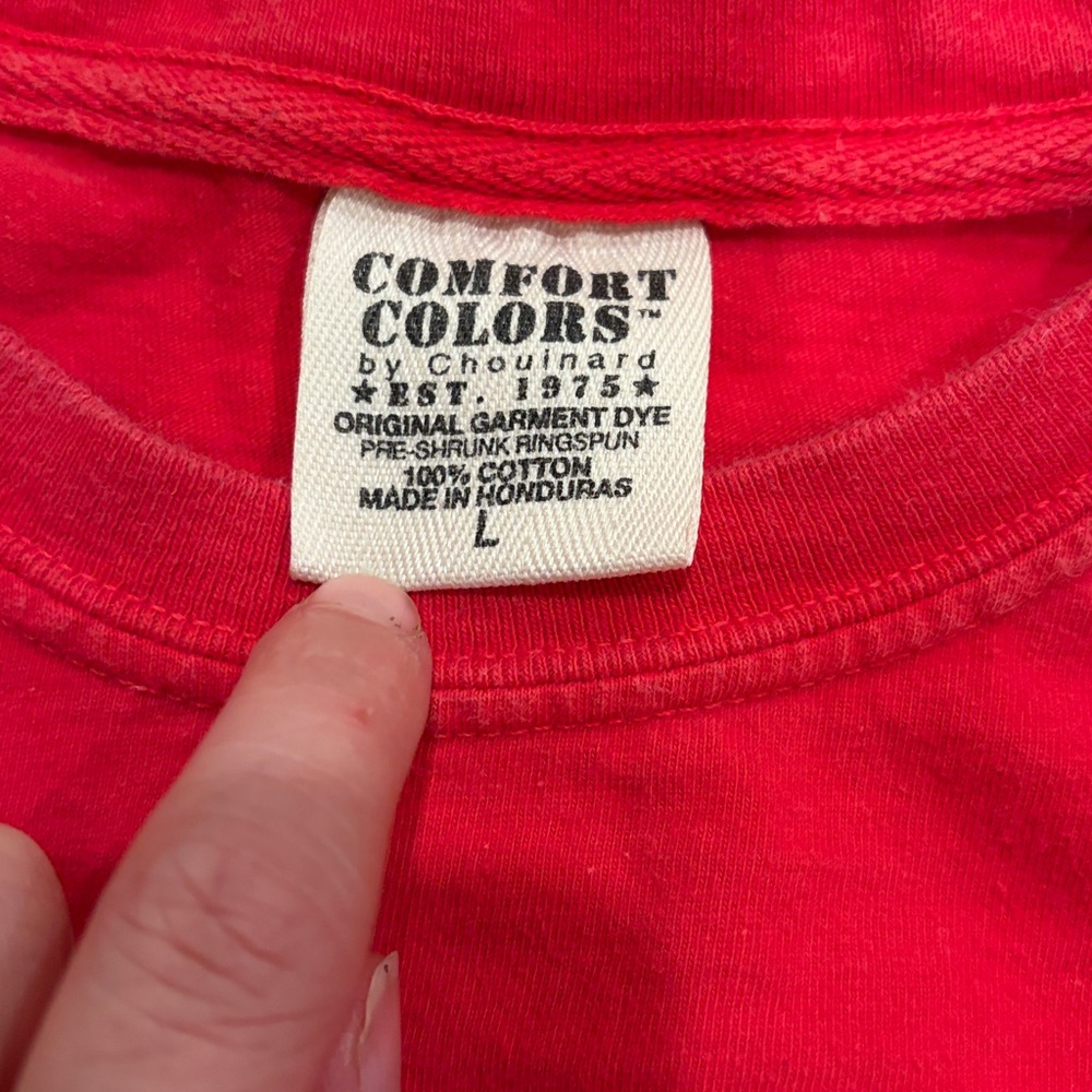 Red SEASIDE tee Large - Picture 3 of 5